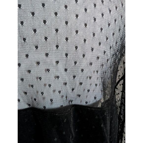 Maurices Shirt Women's Fairycore Whimsigoth Swiss Dot Bell Sleeve Blouse Size XL - Picture 9 of 16
